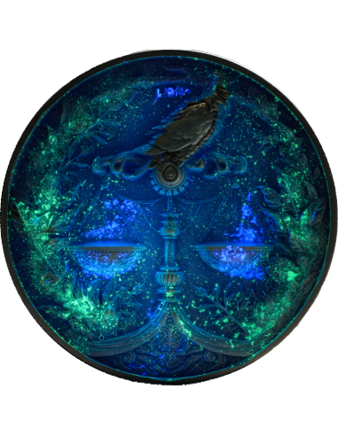 LIBRA Dodici Segni Zodiacali 5 Oz UV Moneta d'Argento 12$ Dollari Niue 2024 - Coins & More - Chad