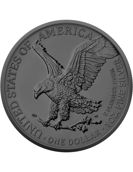 MULTI HOLO SILVER EAGLE 1 Oz Argento Rutenio Moneta da 1$ Dollaro USA 2024 - Coins & More - Usa