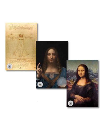 LEONARDO DA VINCI Arte Avanzado 3 x 1 Oz Moneda de Plata 3 x 5$ Samoa 2024 - Coins & More - Samoa