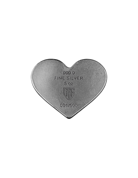 CHICAGO HEART ANA Edición 5 Oz Premium Silver Cast Bar 2024 - Coins & More - Plata