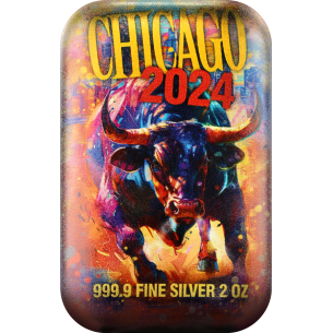 CHICAGO ANA Edition 2 Oz Premium Silber Gussbarren 2024 - Coins & More - Silber