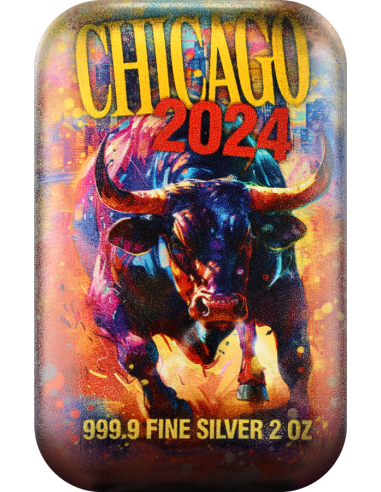 CHICAGO ANA Edition 2 Oz Premium Silber Gussbarren 2024 - Coins & More - Silber