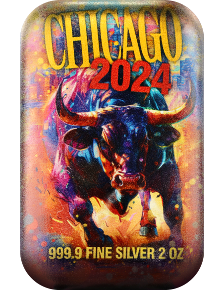 CHICAGO ANA Edition 2 Oz Premium Silver Cast Bar 2024 - Coins & More - Argent