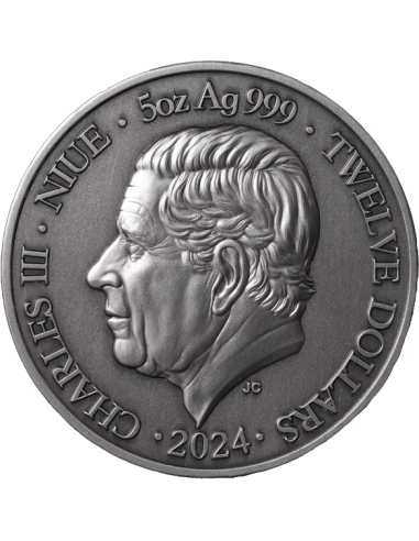 ESCORPIO Doce Signos del Zodiaco 5 Oz UV Moneda de Plata 12$ Dólares Niue 2024 - Coins & More - Chad
