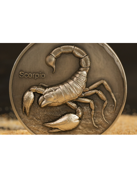 ESCORPIO Doce Signos del Zodiaco 5 Oz UV Moneda de Plata 12$ Dólares Niue 2024 - Coins & More - Chad