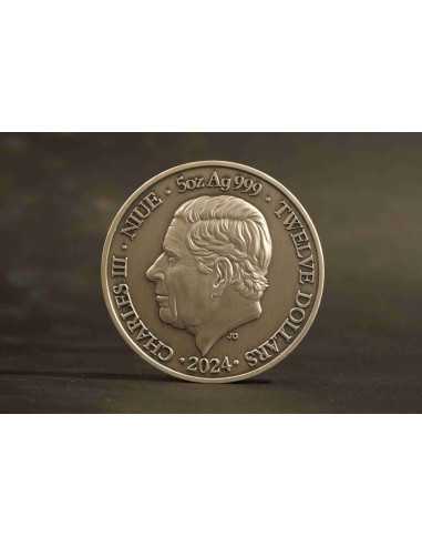 ESCORPIO Doce Signos del Zodiaco 5 Oz UV Moneda de Plata 12$ Dólares Niue 2024 - Coins & More - Chad
