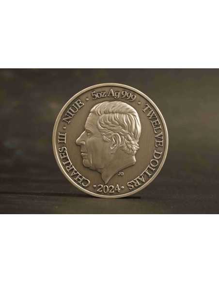 ESCORPIO Doce Signos del Zodiaco 5 Oz UV Moneda de Plata 12$ Dólares Niue 2024 - Coins & More - Chad