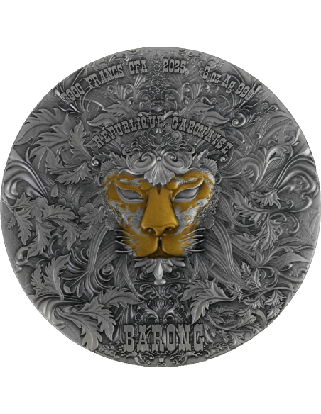 BARONG E RANGDA Moneta d'argento da 3 once da 3000 franchi CFA Gabon 2025 - Coins & More - Gabon