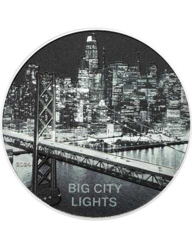 SAN FRANCISCO Big City Lights 1 Oz Silbermünze 5$ Cook Islands 2024 - Coins & More - Cookinseln