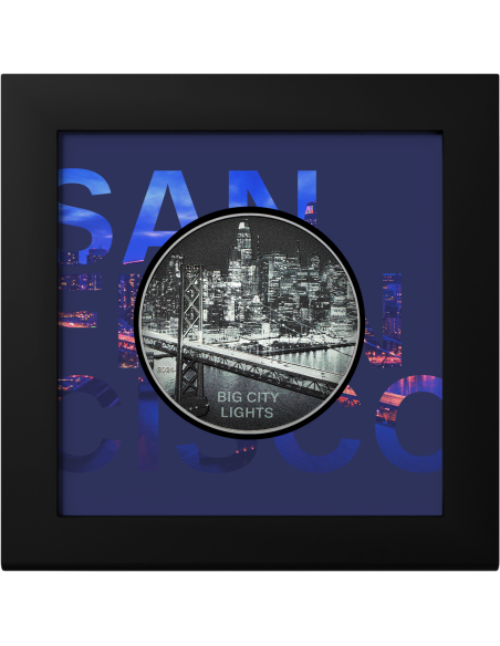SAN FRANCISCO Big City Lights 1 Oz Silbermünze 5$ Cook Islands 2024 - Coins & More - Cookinseln