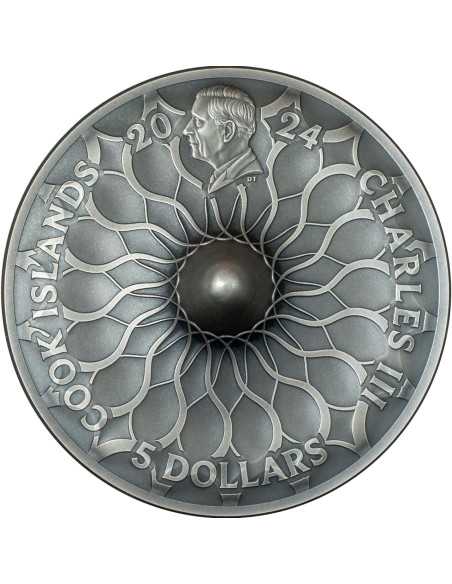 MONETA D'ARGENTO DA 1 OZ 5$ Isole Cook 2024 - Coins & More - Isole Cook