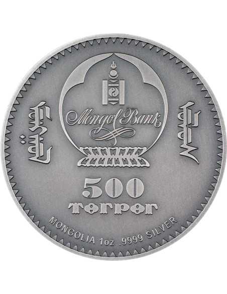 AVES Evolution of Life 1 Oz Silver Coin 500 Togrog Mongolia 2024 - Coins & More - Mongolie
