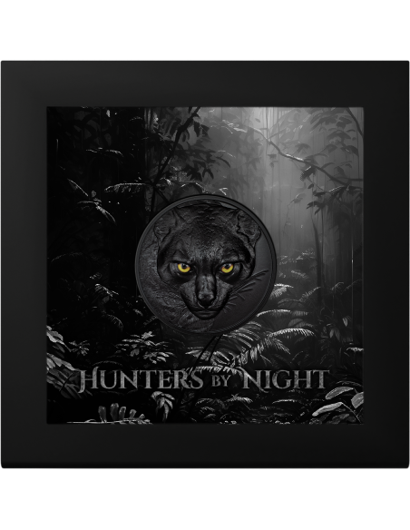 OCELOT Hunters By Night 2 Oz Silver Coin 10$ Palau 2024 - Coins & More - Palau