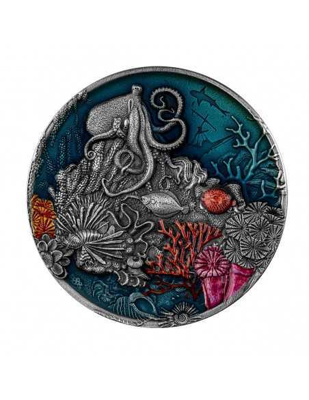 CORAL REEF 2 Oz Silver Coin 5$ Dollars Niue 2021 - Coins & More - Niue