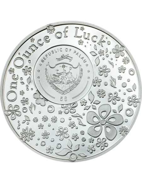 OUNCE OF LUCK Quadrifoglio da 1 Oz Moneta d'Argento da 5$ Palau 2025 - Coins & More - Palau