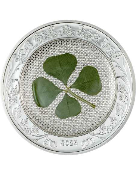 OUNCE OF LUCK Quadrifoglio da 1 Oz Moneta d'Argento da 5$ Palau 2025 - Coins & More - Palau