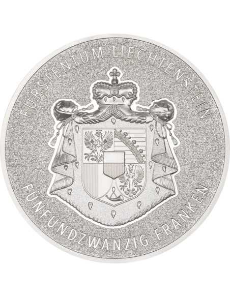 RHINE VALLEY 100 Años Swiss Franc 5 Oz Moneda de Plata 25 Francos Liechtenstein 2024 - Coins & More - Europa