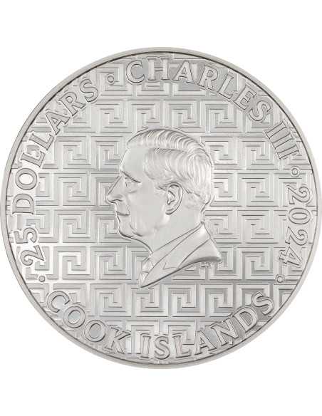 SANTORINI Bucket List 5 Oz Silver Coin 25$ Cook Islands 2024 - Coins & More - Îles Cook