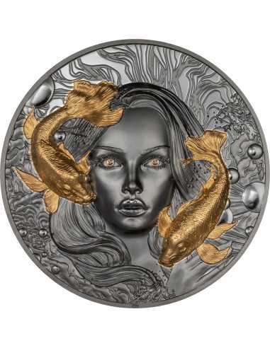 AMPHITRITE Göttin des Wassers 2 Oz Silbermünze 10$ Palau 2024 - Coins & More - Palau