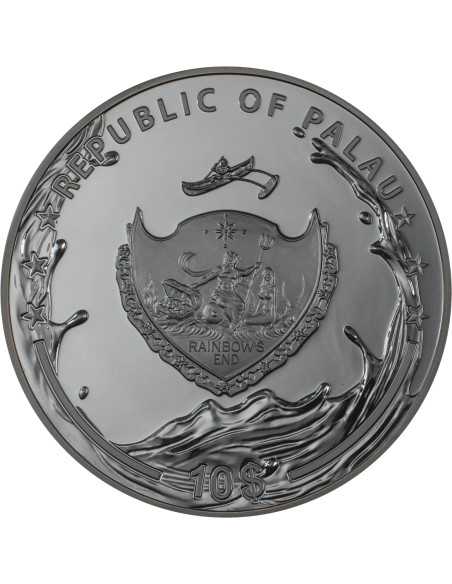 AMPHITRITE Goddess of Water 2 Oz Silver Coin 10$ Palau 2024 - Coins & More - Palau