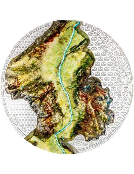 RHINE VALLEY 100 Jahre Schweizer Franken 1 Oz Silbermünze 5 Francs Liechtenstein 2024 - Coins & More - Europa