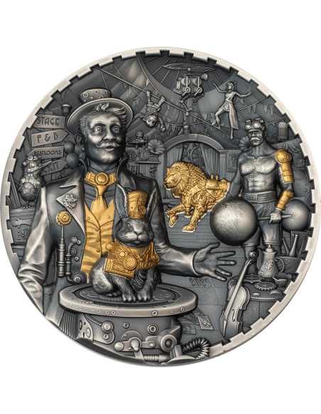 CARNIVAL Steampunk 3 Oz Silbermünze 20$ Cook Islands 2024 - Coins & More - Cookinseln