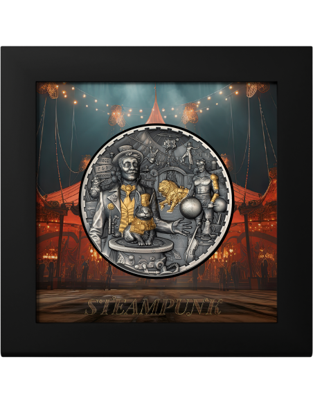 CARNIVAL Steampunk Moneta d'Argento da 3 Oz 20$ Isole Cook 2024 - Coins & More - Isole Cook