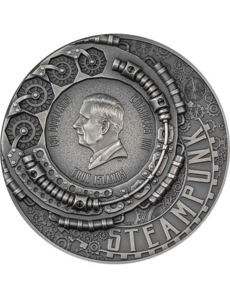 CARNIVAL Steampunk 3 Oz Silbermünze 20$ Cook Islands 2024 - Coins & More - Cookinseln