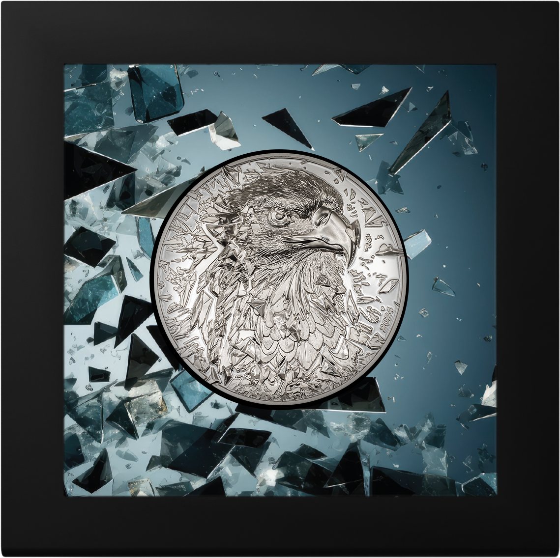 Cook Eagle BALD EAGLE Silver Burst 3 Oz Silver Coin 20$ Cook Islands 2024 | Co...
