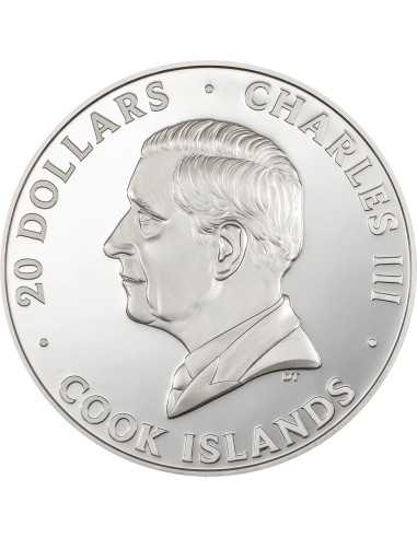 BALD EAGLE Silver Burst 3 Oz Moneda de Plata 20$ Islas Cook 2024 - Coins & More - Islas Cook