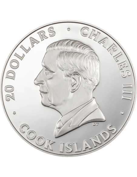 BALD EAGLE Silver Burst 3 Oz Moneda de Plata 20$ Islas Cook 2024 - Coins & More - Islas Cook