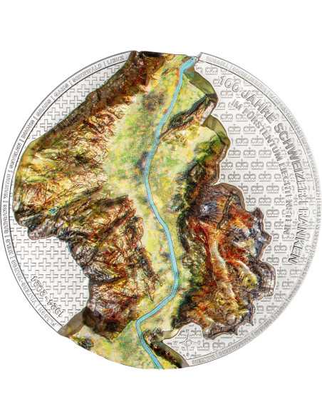 RHINE VALLEY 100 Anni Franco Svizzero 1 Kg Moneta d'Argento 100 Franchi Liechtenstein 2024 - Coins & More - Europa