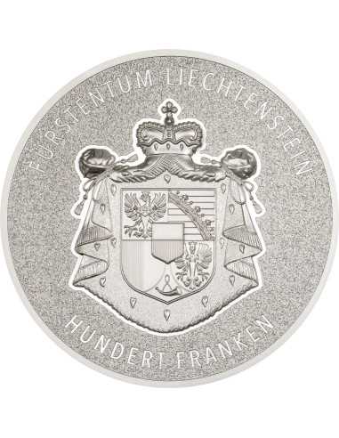 RHINE VALLEY 100 Anni Franco Svizzero 1 Kg Moneta d'Argento 100 Franchi Liechtenstein 2024 - Coins & More - Europa