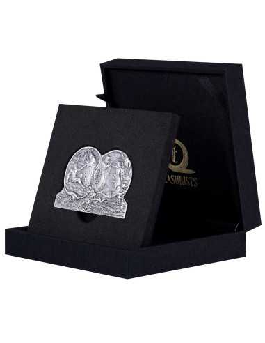 THE CREATION OF ADAM AND EVE The Gates of Paradise 5 Oz Silver Coin 10$ Niue 2024 - Coins & More - Niue