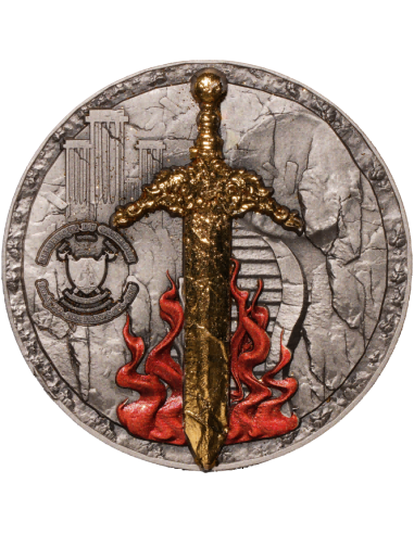 SAN URIEL Arcángel 2 Oz Moneda de Plata Antigua 2000 Francos Camerún 2025 - Coins & More - Camerún