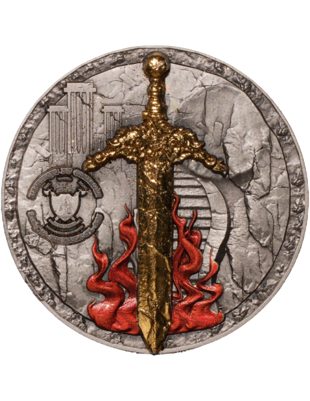SAN URIEL Arcángel 2 Oz Moneda de Plata Antigua 2000 Francos Camerún 2025 - Coins & More - Camerún