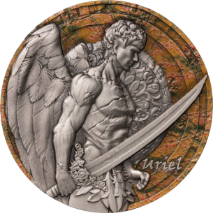 SAN URIEL Arcángel 2 Oz Moneda de Plata Antigua 2000 Francos Camerún 2025 - Coins & More - Camerún