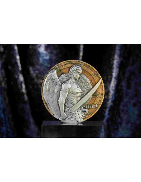 SAINT URIEL Archangel 2 Oz Antique Pièce Argent 2000 Francs Cameroun 2025 - Coins & More - Cameroun