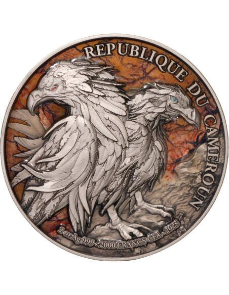 DOUBLE EAGLE 2 Oz Antike Silber & 11,5 Oz Kupfermünze 2000 Francs Kamerun 2025 - Coins & More - Kamerun