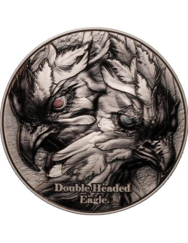 DOUBLE EAGLE 2 Oz Antique Silver & 11.5 Oz Copper Coin 2000 Francs Cameroon 2025 - Coins & More - Cameroon