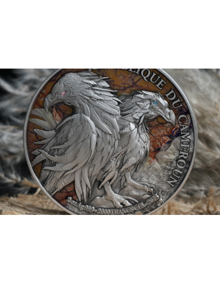 DOUBLE EAGLE 2 Oz Antike Silber & 11,5 Oz Kupfermünze 2000 Francs Kamerun 2025 - Coins & More - Kamerun