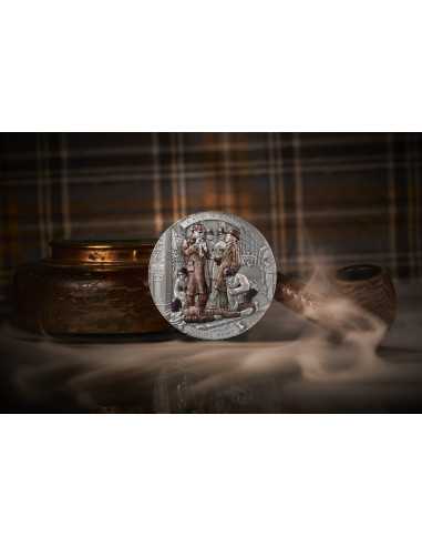 A STUDY IN SCARLET Sherlock Holmes Moneta d'argento da 200 g 15$ Niue 2024 - Coins & More - Niue