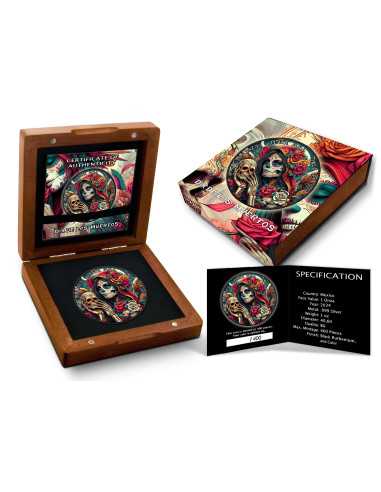 DIA DE LOS MUERTOS VI Day Of The Dead Libertad 1 Oz Silver coin 1 Onza Mexico 2024 - Coins & More - Mexique
