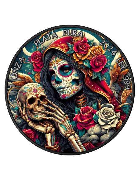 DIA DE LOS MUERTOS VI Day Of The Dead Libertad 1 Oz Silver coin 1 Onza Mexico 2024 - Coins & More - Mexique