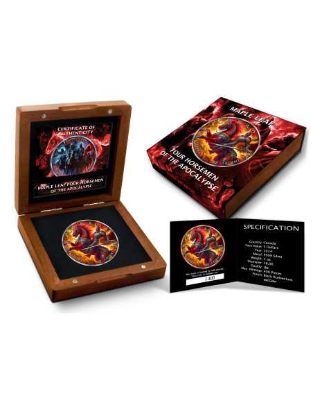 RED HORSE Quattro Cavalieri dell'Apocalisse Moneta d'Argento da 1 Oz 5$ Canada 2024 - Coins & More - Canada