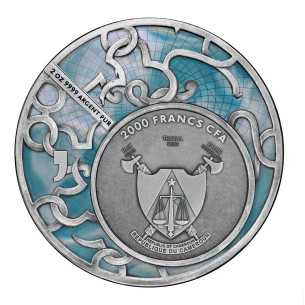 NACIMIENTO DE APRODITE Moneda de Plata de 2 Oz 2000 Francos CFA Camerún 2024 - Coins & More - Camerún 2