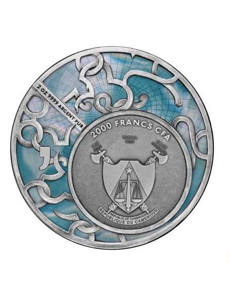GEBURT DES APHRODITE 2 Oz Silbermünze 2000 Francs CFA Kamerun 2024 - Coins & More - Kamerun