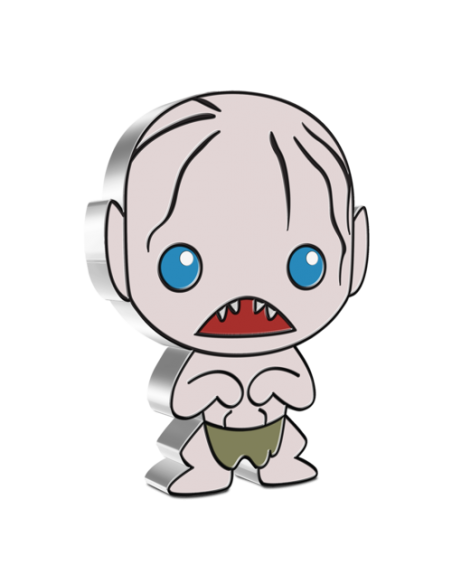 GOLLUM - The Lord Of The Rings Series Chibi 1 Oz Silver Coin 2$ Niue 2021 - Coins & More - Niue