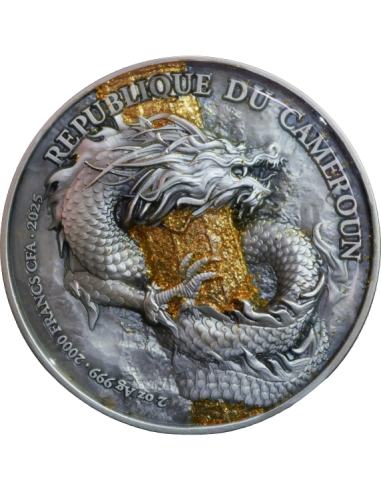 MONKEY KING 2 Oz Silber & 11,5 Oz Kupfer Glow In Dark Münze 2000 Francs Kamerun 2025 - Coins & More - Kamerun