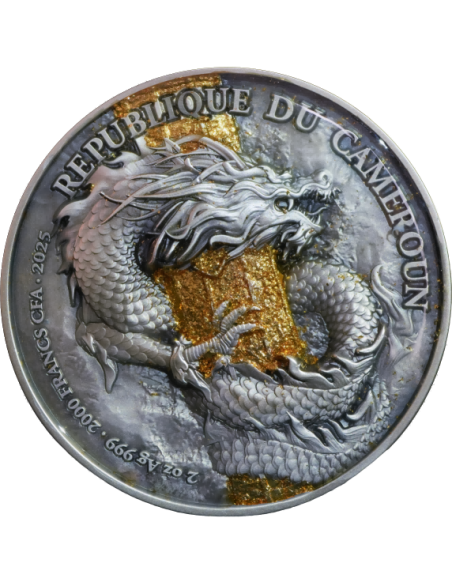 MONKEY KING 2 Oz Silber & 11,5 Oz Kupfer Glow In Dark Münze 2000 Francs Kamerun 2025 - Coins & More - Kamerun